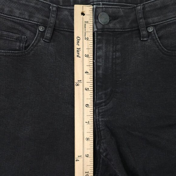 Loft Curvy Skinny Mid Rise Jeans Womens Size 28/6 Ankle Stretch Denim Black - Picture 4 of 15